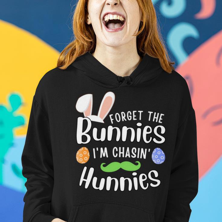 Forget The Bunnies Im Chasing Hunnies Funny Boys Easter Gift Women Hoodie Gifts for Her