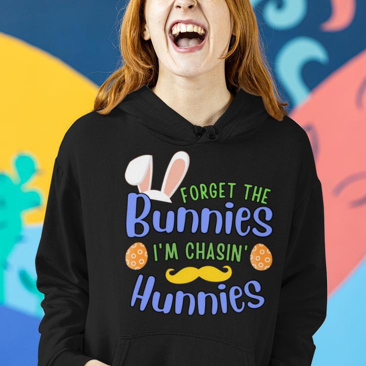 Forget The Bunnies Im Chasing Hunnies Funny Boys Easter Gift Women Hoodie Gifts for Her