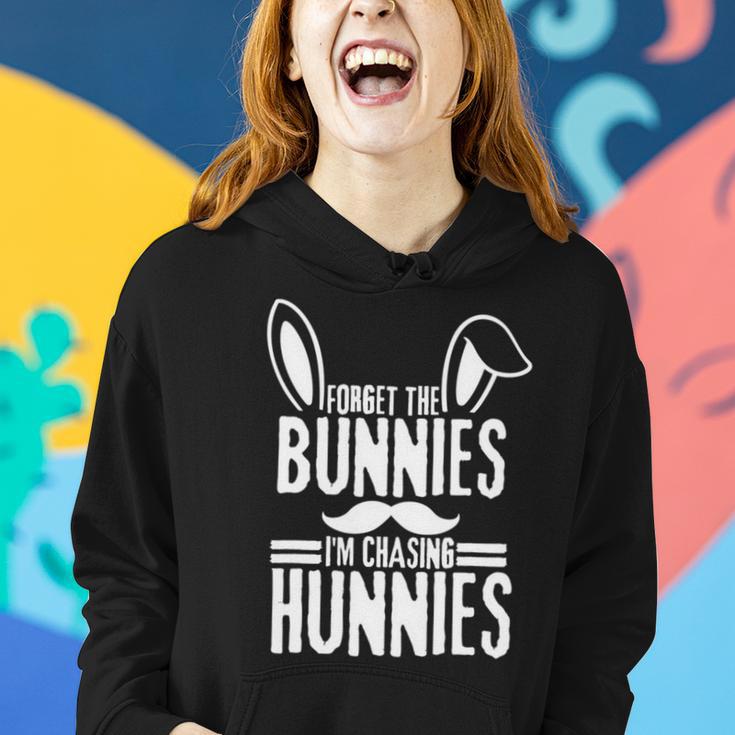 Forget The Bunnies Im Chasing Hunnies Funny Women Hoodie Gifts for Her