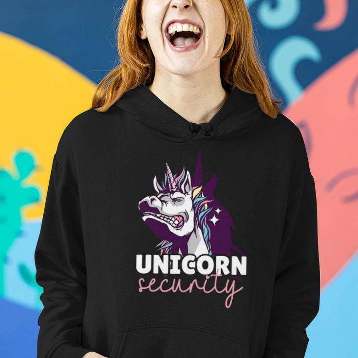 Funny Unicorn Design For Girls And Woman Unicorn Security Women Hoodie Gifts for Her