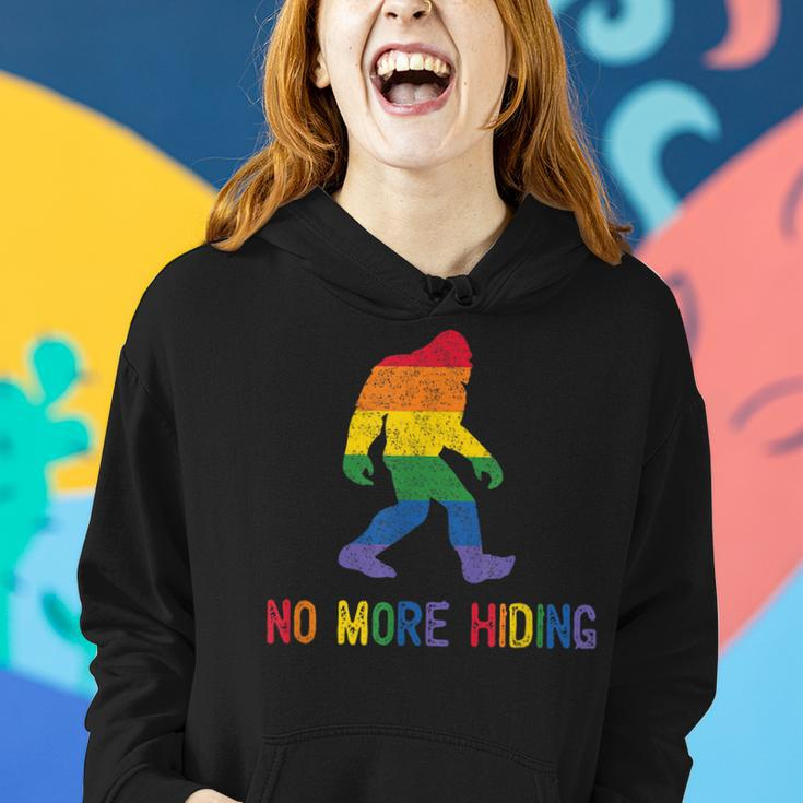 Gay Pride Support - Sasquatch No More Hiding - Lgbtq Ally Women Hoodie Gifts for Her