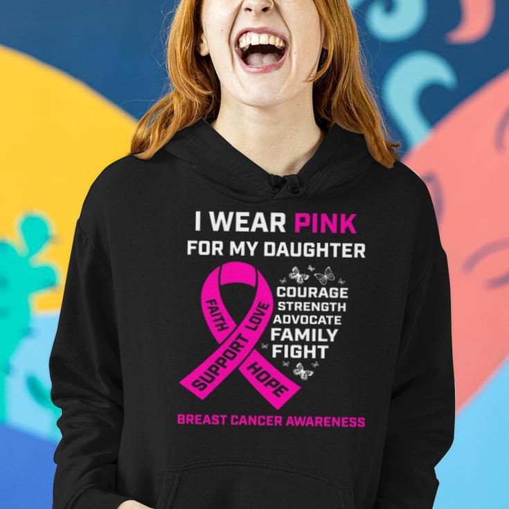 Gifts I Wear Pink For My Daughter Breast Cancer Awareness Women Hoodie Gifts for Her