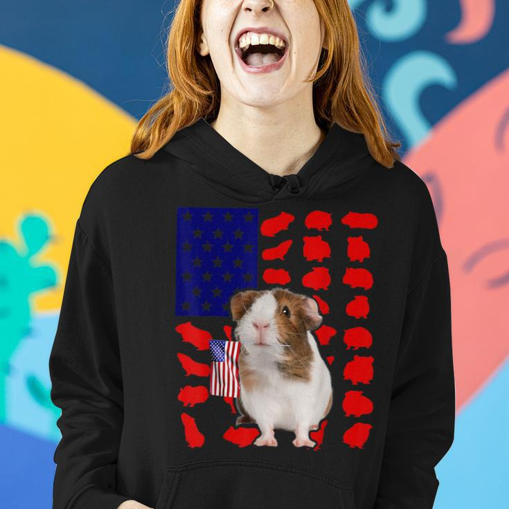 Guinea Pig American Flag 4Th Of July Lover Usa Patriotic Women Hoodie Gifts for Her