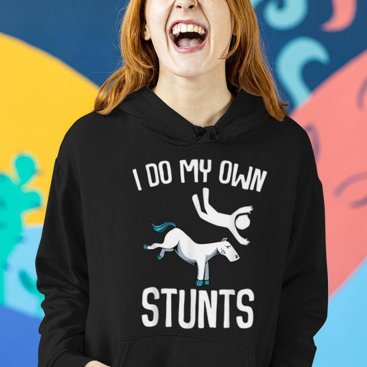 I Do My Own Stunts Get Well Funny Horse Riders Animal Women Hoodie Gifts for Her