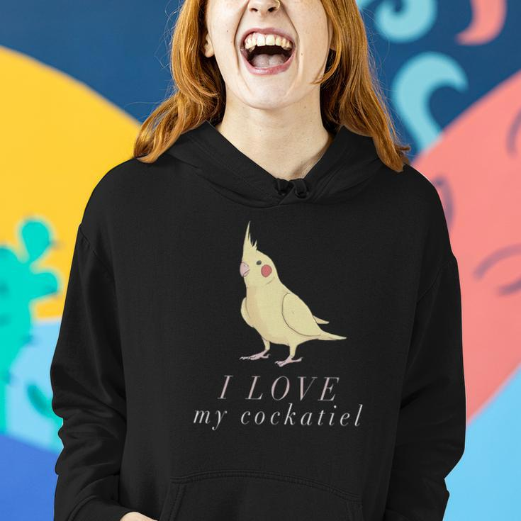 I Love My Cockatiel - Cockatiel Parrot Women Hoodie Gifts for Her