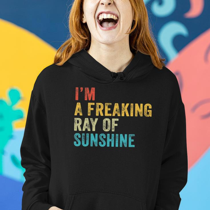 Im A Freaking Ray Of Sunshine Funny Sarcastic Vintage Retro Women Hoodie Gifts for Her