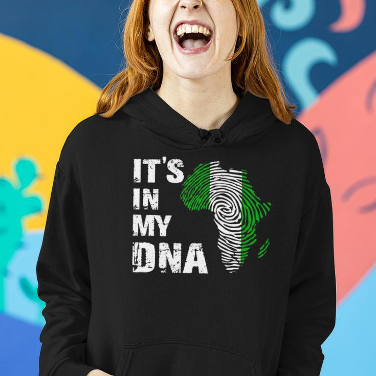 Its In My Dna Proud Nigeria Africa Usa Fingerprint Women Hoodie Gifts for Her