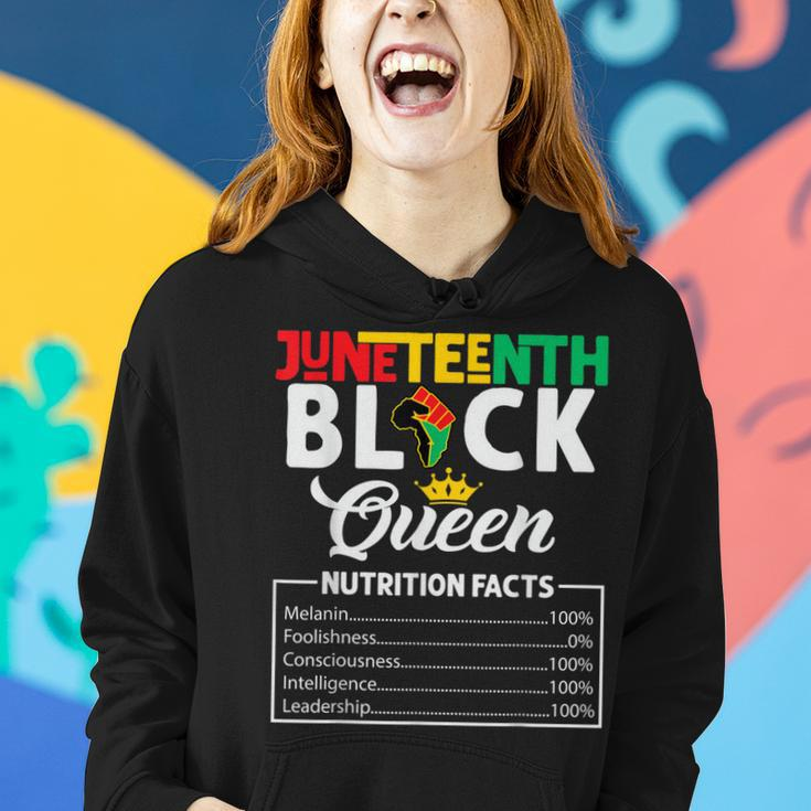 Junenth Womens Black Queen Nutritional Facts Freedom Day Women Hoodie Gifts for Her