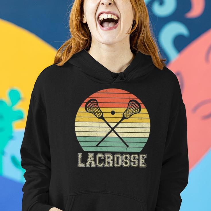 Lacrosse Vintage Retro Lacrosse Stick Sun Gifts Women Hoodie Gifts for Her