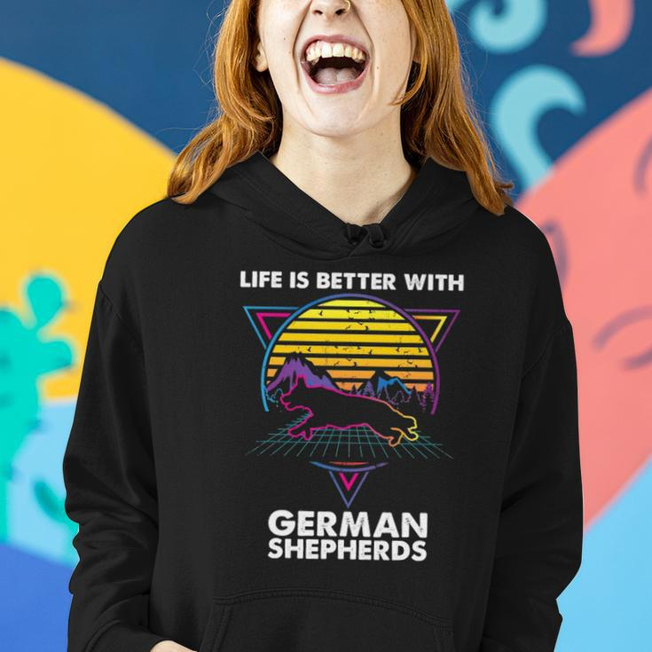 Life Is Better With German Shepherds Women Hoodie Gifts for Her