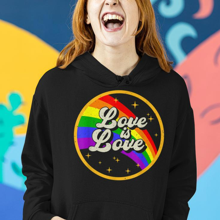 Love Is Love Rainbow Lgbt Gay Lesbian Pride Women Hoodie Gifts for Her