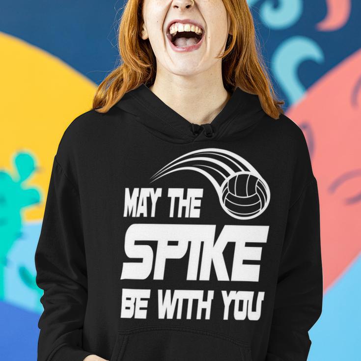 May The Spike Be With You Funny Volleyball Women Hoodie Gifts for Her