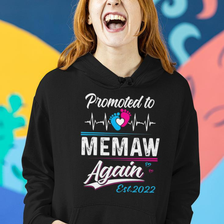 Memaw Gift Promoted To Memaw Again Est 2022 Grandma Women Hoodie Gifts for Her