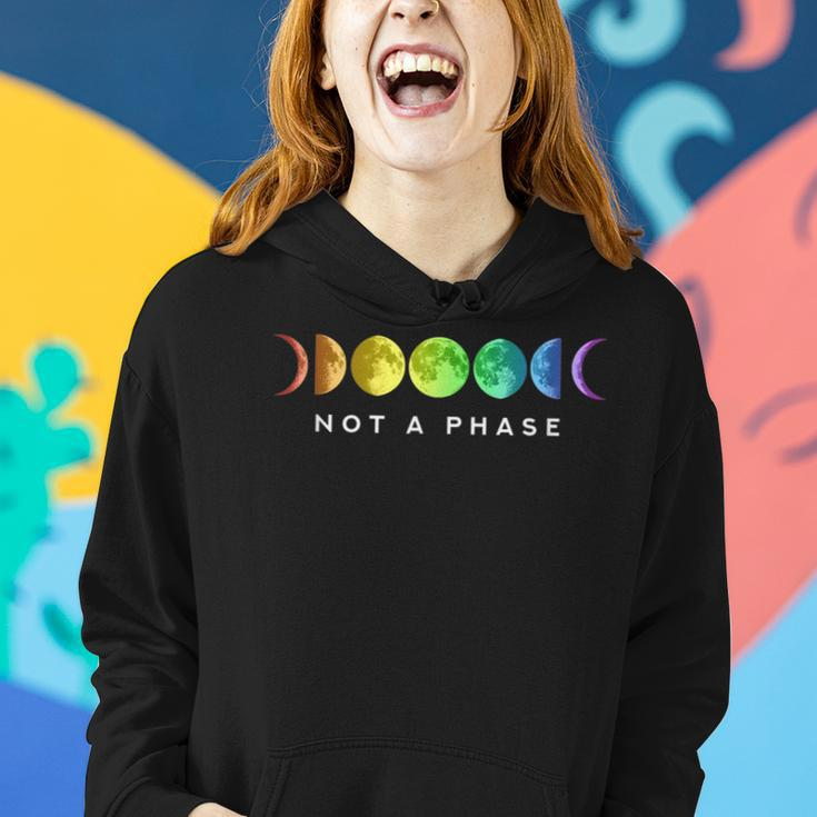 Not A Phase Moon Lgbt Gay Pride Women Hoodie Gifts for Her