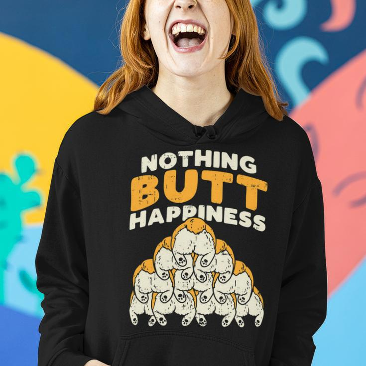 Nothing Butt Happiness Funny Welsh Corgi Dog Pet Lover Gift V2 Women Hoodie Gifts for Her