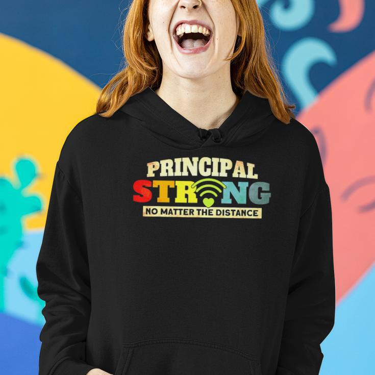 Principal Strong No Matter The Distance Principal Strong Women Hoodie Gifts for Her