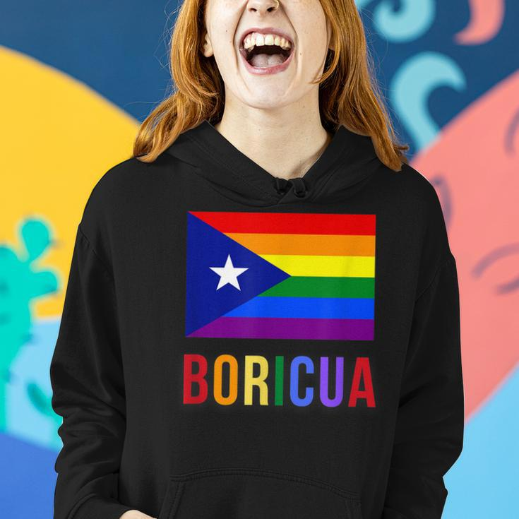 Puerto Rico Boricua Gay Pride Lgbt Rainbow Wepa Women Hoodie Gifts for Her
