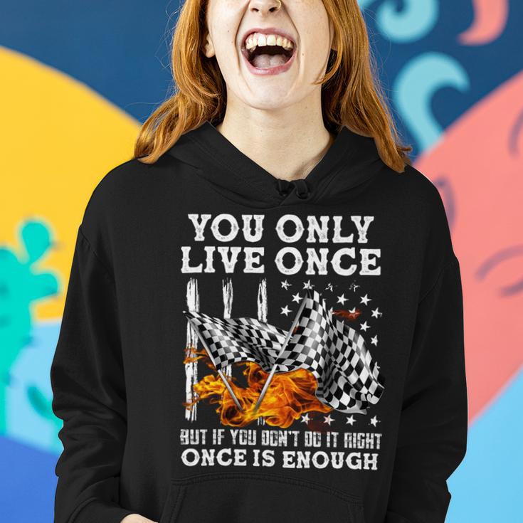 Racing You Only Live Once Women Hoodie Gifts for Her