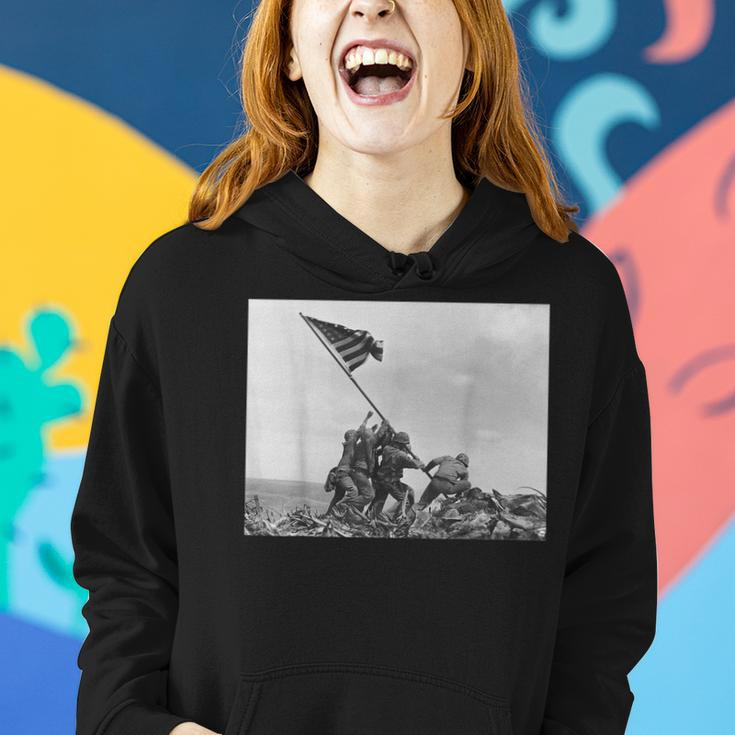 Raising The Flag On Iwo Jima Ww2 World War Ii Patriotic Women Hoodie Gifts for Her