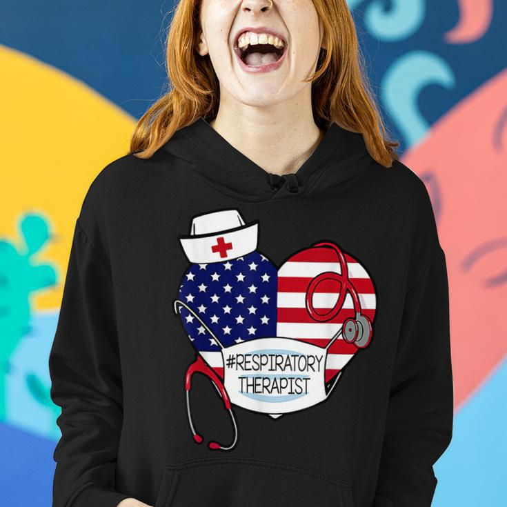 Respiratory Therapist Love America 4Th Of July For Nurse Dad Women Hoodie Gifts for Her