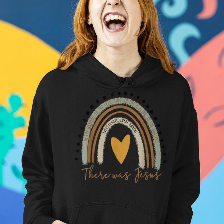 There Was Jesus Unisex Christian Religious Rainbow Vintage Women Hoodie Gifts for Her