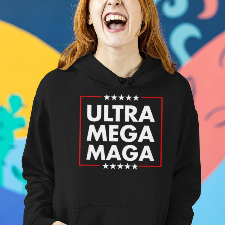 Ultra Mega Maga Trump Liberal Supporter Republican Family Women Hoodie Gifts for Her