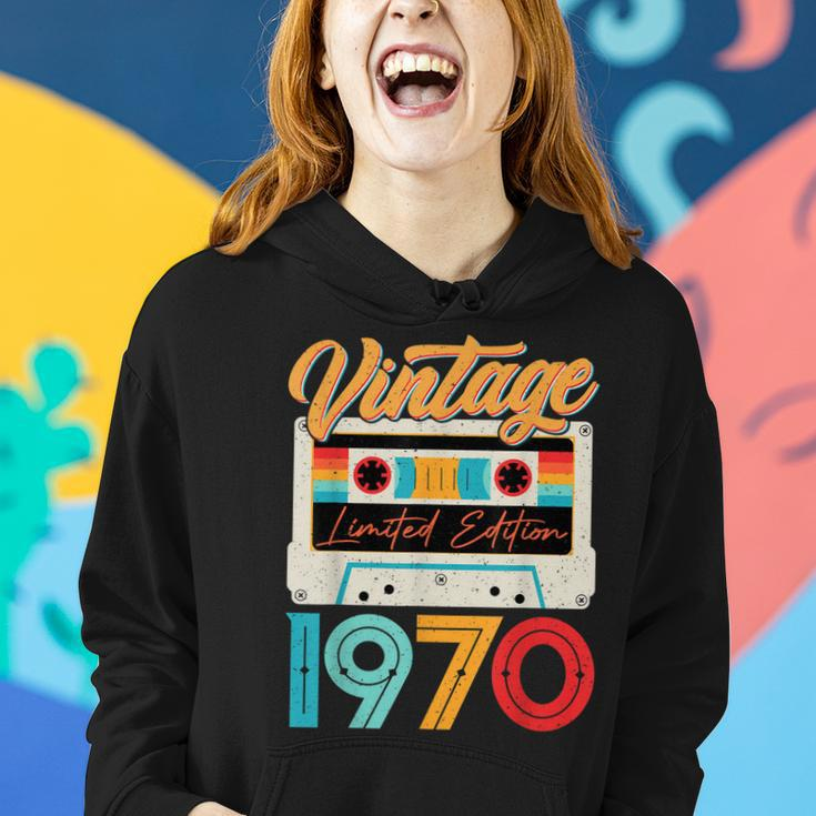 Vintage 1970 Awesome 52 Years Old Retro 52Nd Birthday Bday Women Hoodie Gifts for Her
