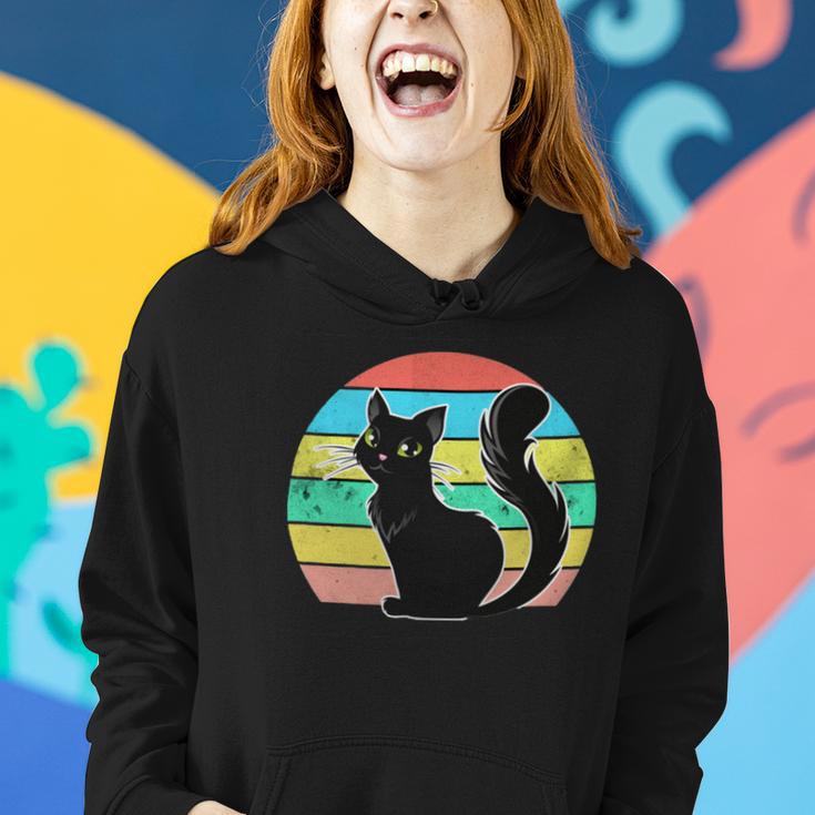 Vintage Black Cat Lover 307 Shirt Women Hoodie Gifts for Her