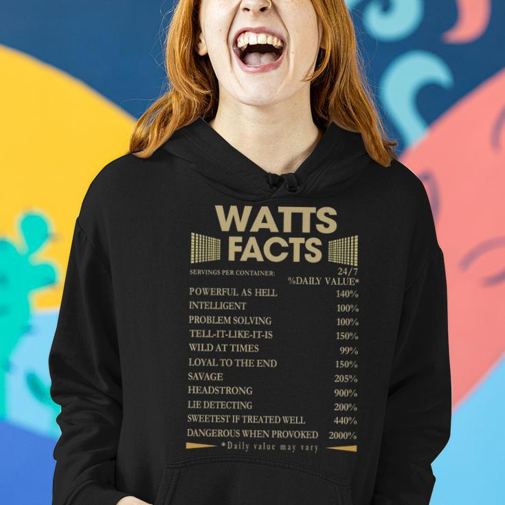 Watts Name Gift Watts Facts Women Hoodie Gifts for Her