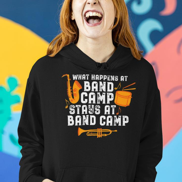 What Happens At Band Camp Stays At Camp Funny Marching BandShirt Women Hoodie Gifts for Her