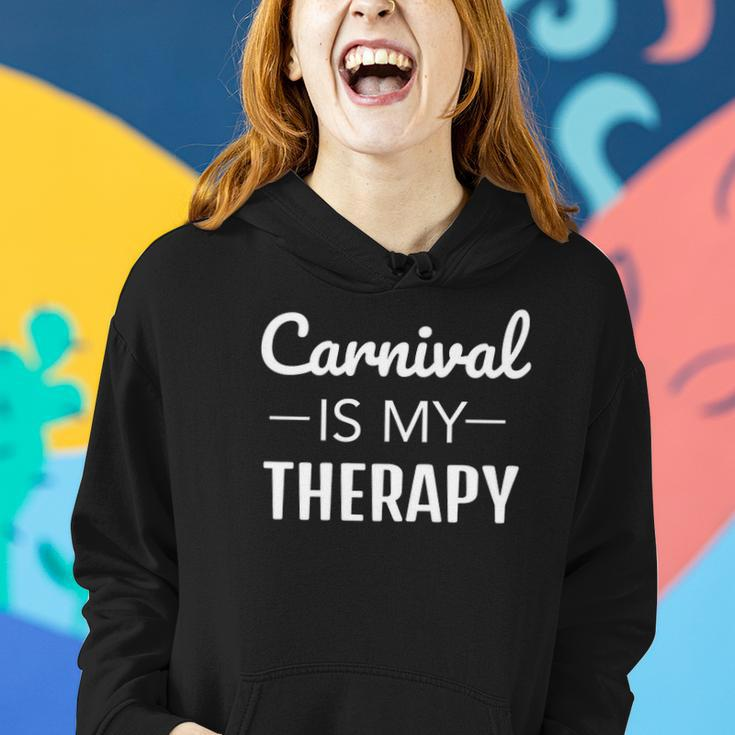 Womens Carnival Is My Therapy Caribbean Soca Women Hoodie Gifts for Her
