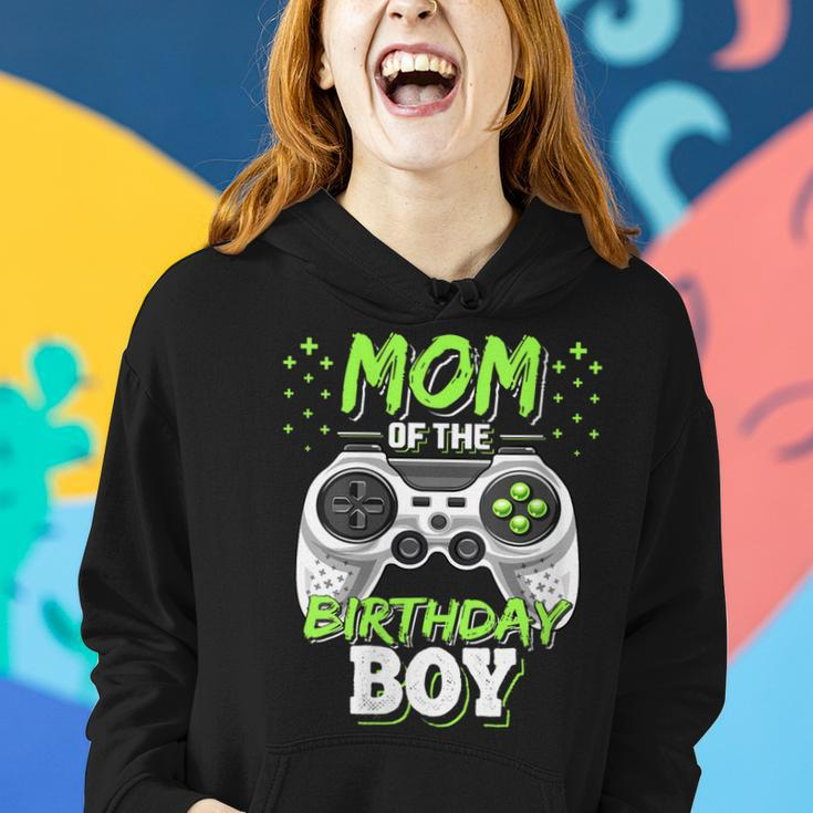 Womens Mom Of The Birthday Boy Matching Video Gamer Birthday Party V4 Women Hoodie Gifts for Her