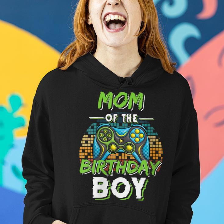 Womens Mom Of The Birthday Boy Matching Video Gamer Birthday Party Women Hoodie Gifts for Her