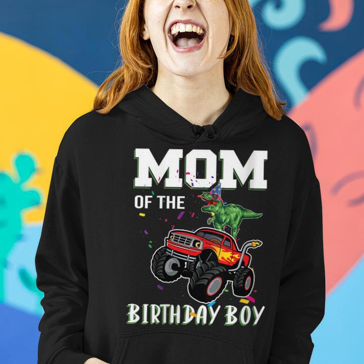 Womens Mom Of The Birthday Boy Your Funny Monster Truck Birthday Women Hoodie Gifts for Her