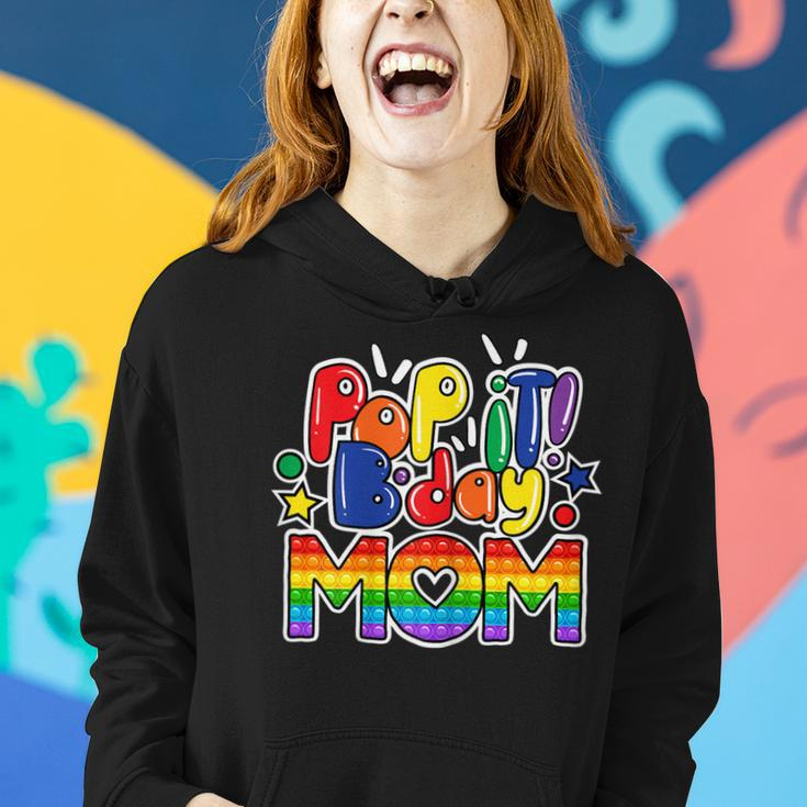 Womens Pop It Mom Of The Birthday Girl Or Boy Fidget Toy Women Hoodie Gifts for Her