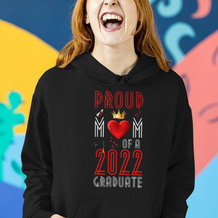 Womens Proud Mom Of A 2022 Graduate Graduation 2022 Mother Red Women Hoodie Gifts for Her