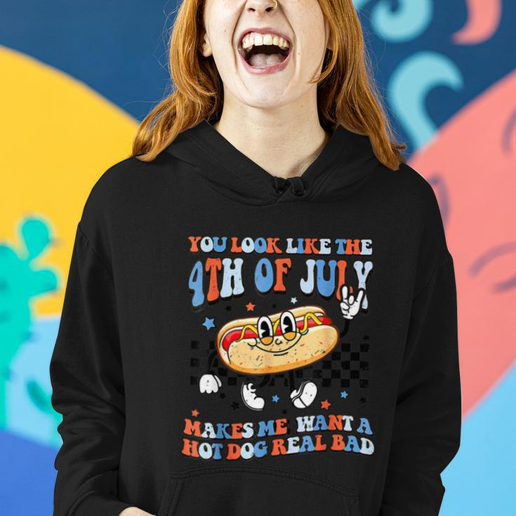 You Look Like 4Th Of July Makes Me Want A Hot Dog Real Bad V2 Women Hoodie Gifts for Her