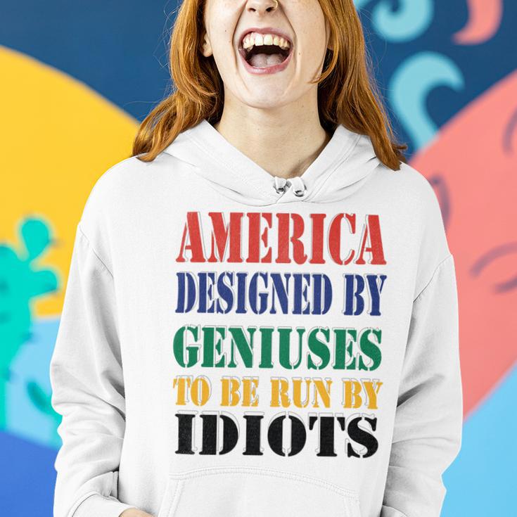 America Designed By Geniuses To Be Run By Idiots Impeach 46 Joe Biden Essential Tshirt Women Hoodie Gifts for Her