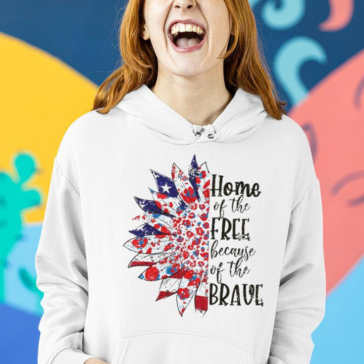 America The Home Of Free Because Of The Brave Plus Size Women Hoodie Gifts for Her
