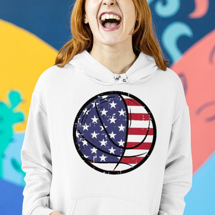Basketball Fourth July 4Th Sports Patriotic Men Women Kids Women Hoodie Gifts for Her