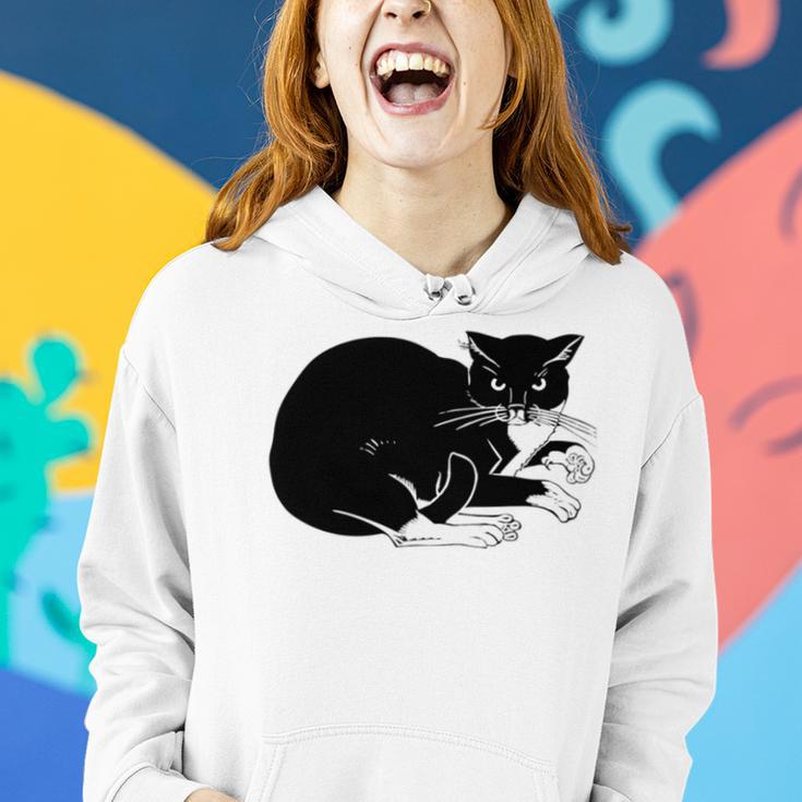 Cat Cut Cat Cat Lovers Black Cat Funny Cat Birthday Cat Gift Cat Danger Kitty V3 Women Hoodie Gifts for Her