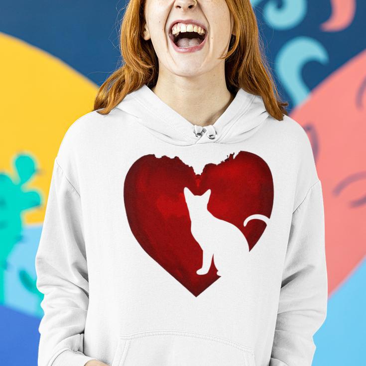 Cat Heart Shirt Cat Lovers Valentine Day Gifts For Couple Women Hoodie Gifts for Her