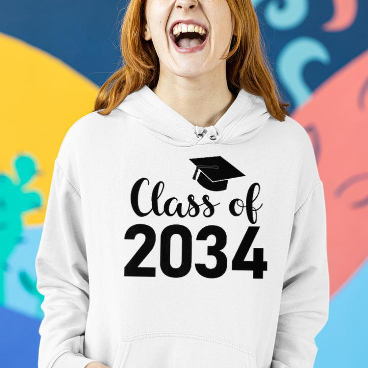 Class Of 2034 Grow With Me - Handprints Go On The Back Women Hoodie Gifts for Her