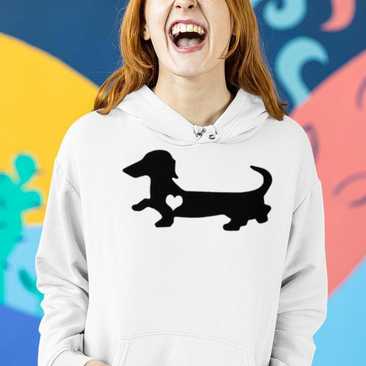 Dachshund Heart Dog Lover Women Hoodie Gifts for Her