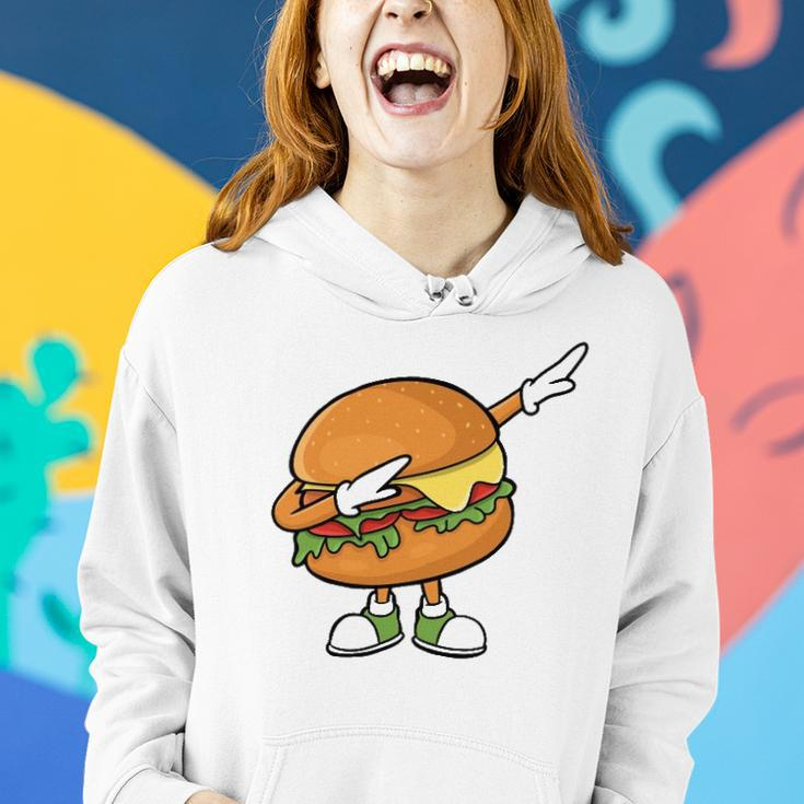 Funny Hamburger Art Men Women Cheeseburger Meat Eater Women Hoodie Gifts for Her