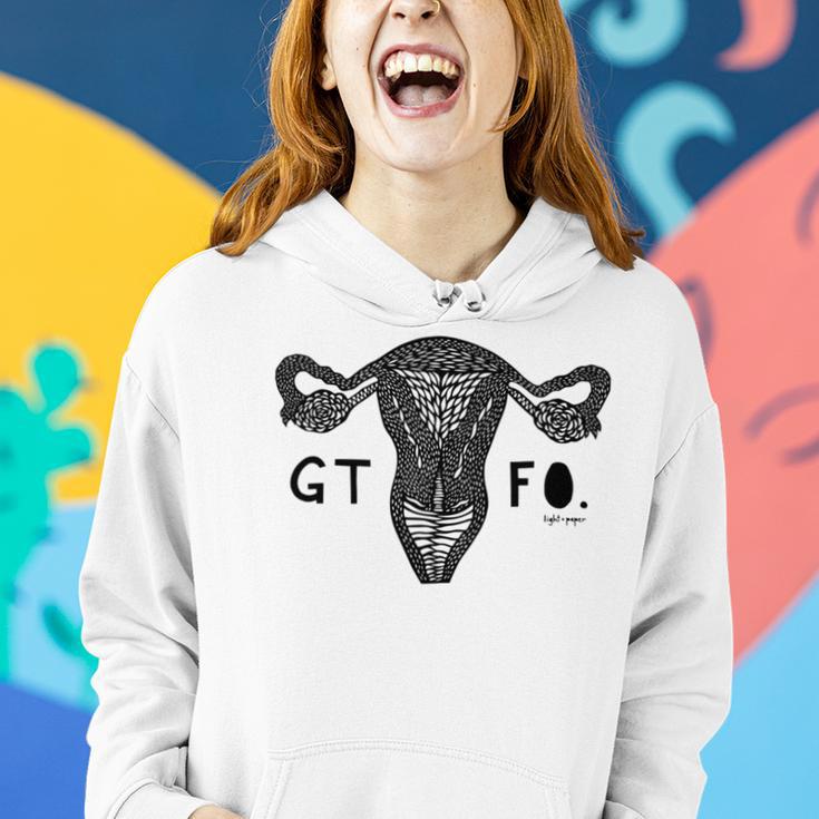 Gtfo Uterus Black Print Perfect Gift Women Hoodie Gifts for Her