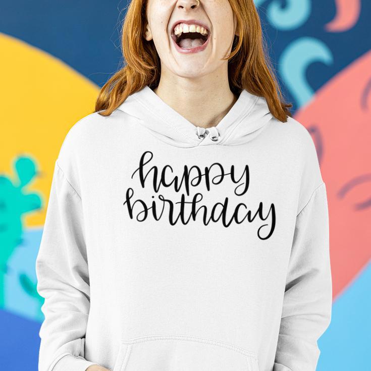 Happy Birthday Text Design Women Hoodie Gifts for Her