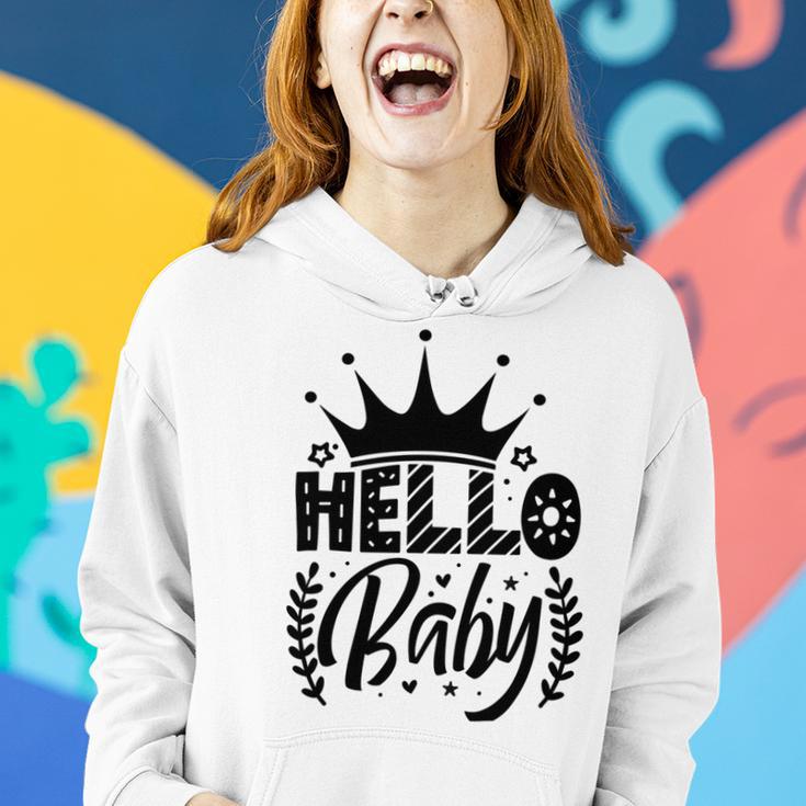 Hello Baby Graphic Design For New Coming Babys Women Hoodie Gifts for Her