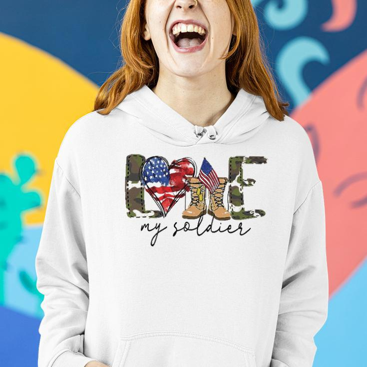 I Love My Soldier Military Military Army Wife Women Hoodie Gifts for Her