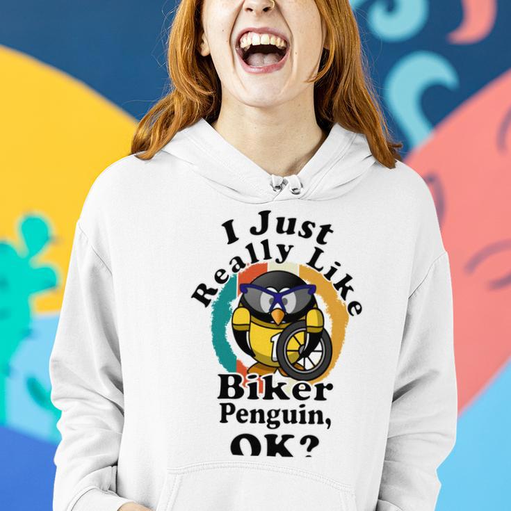 I Really Like Biker Penguin Ok Women Hoodie Gifts for Her